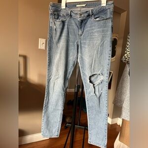 Levi's Light Blue Distressed Skinny Jeans